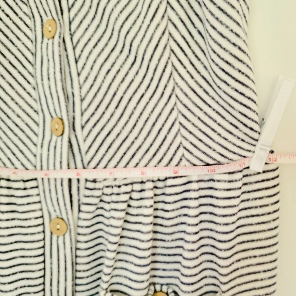 Hailey&Co Striped Black White Button‎ Dress - Picture 9 of 10